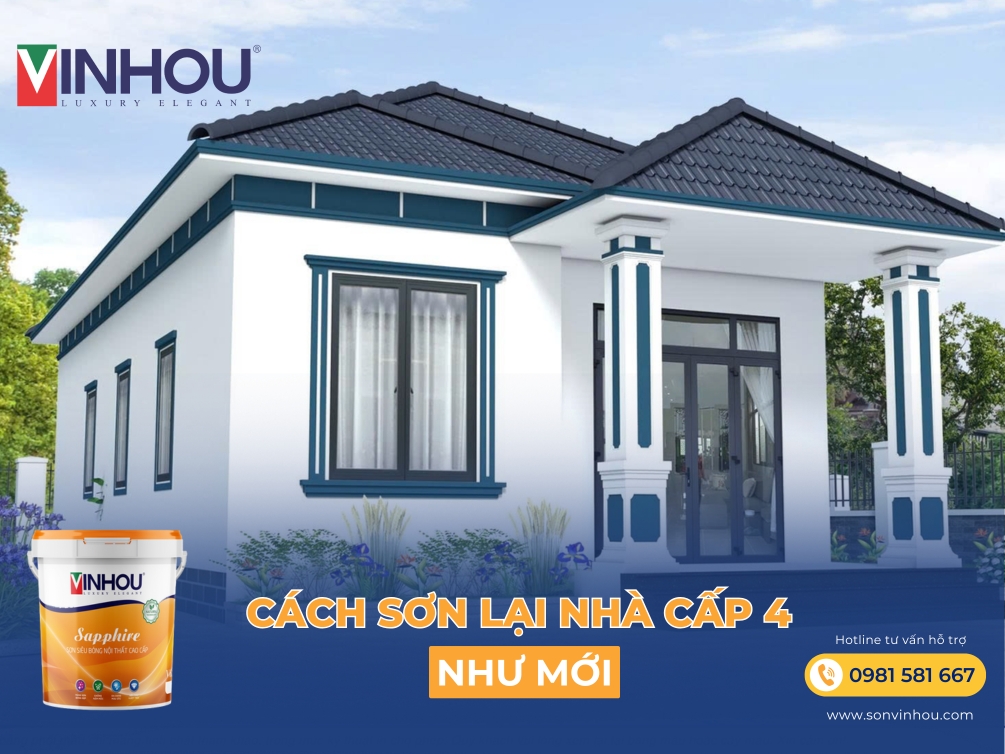 Cách sơn lại nhà cấp 4 đẹp như mới với Sơn Halitex